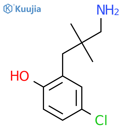 2-(3-amino-2,2-dimethylpropyl)-4-chlorophenol structure