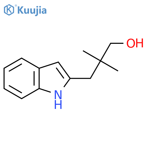 3-(1H-indol-2-yl)-2,2-dimethylpropan-1-ol structure
