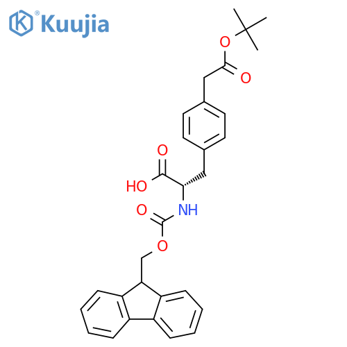 Fmoc-L-4-(O-tert-butylcarboxymethyl)phe-OH structure