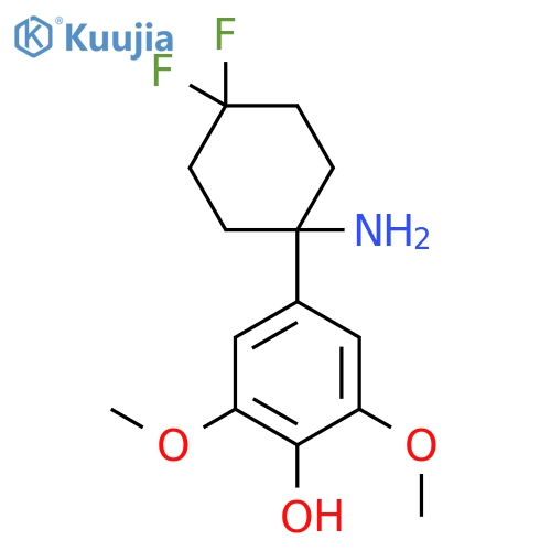 4-(1-amino-4,4-difluorocyclohexyl)-2,6-dimethoxyphenol structure