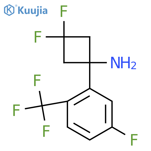3,3-difluoro-1-5-fluoro-2-(trifluoromethyl)phenylcyclobutan-1-amine structure