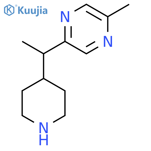 2-methyl-5-1-(piperidin-4-yl)ethylpyrazine structure