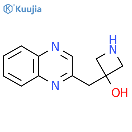 3-(quinoxalin-2-yl)methylazetidin-3-ol structure