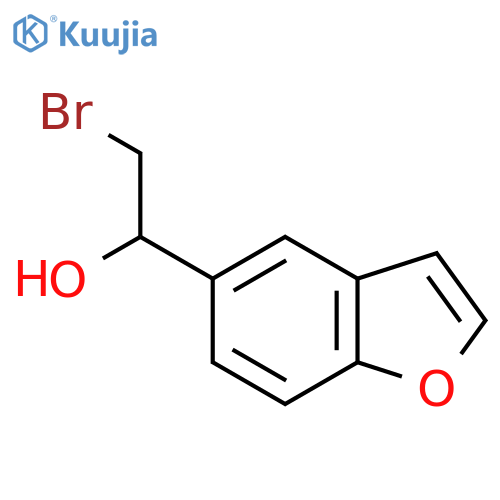 1-(1-benzofuran-5-yl)-2-bromoethan-1-ol structure