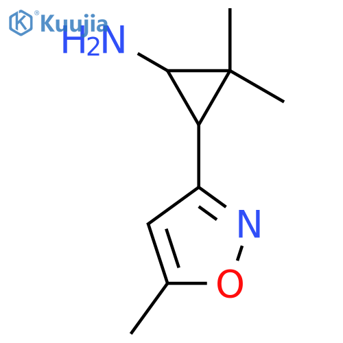 2,2-Dimethyl-3-(5-methyl-1,2-oxazol-3-yl)cyclopropan-1-amine structure