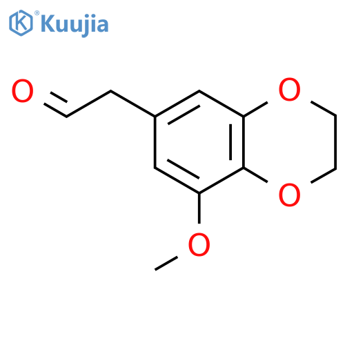 2-(8-methoxy-2,3-dihydro-1,4-benzodioxin-6-yl)acetaldehyde structure