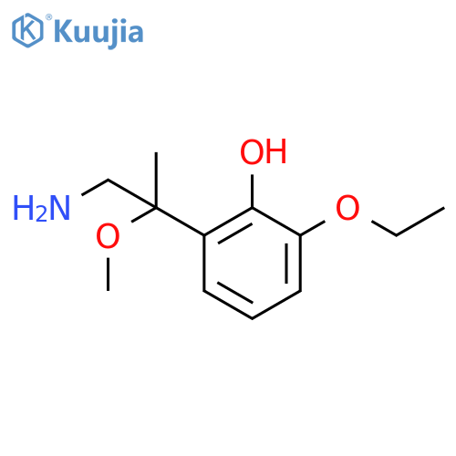 2-(1-amino-2-methoxypropan-2-yl)-6-ethoxyphenol structure