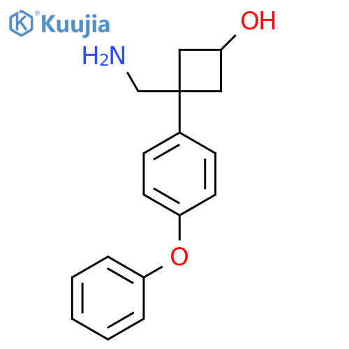 3-(aminomethyl)-3-(4-phenoxyphenyl)cyclobutan-1-ol structure
