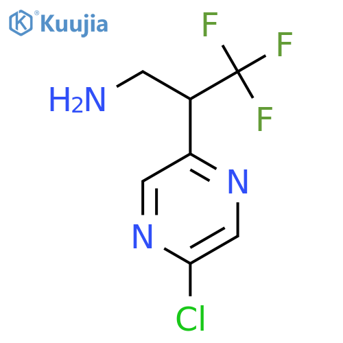 2-(5-chloropyrazin-2-yl)-3,3,3-trifluoropropan-1-amine structure