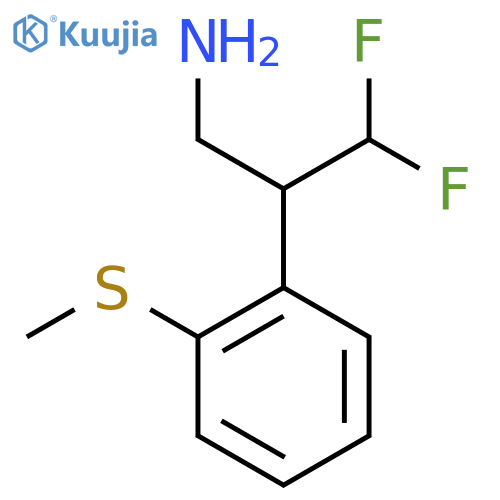 3,3-difluoro-2-2-(methylsulfanyl)phenylpropan-1-amine structure