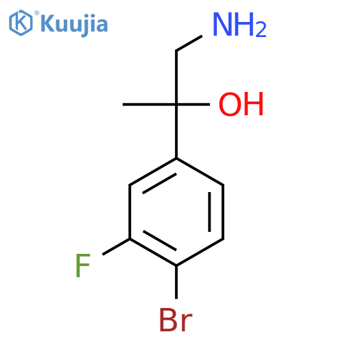1-amino-2-(4-bromo-3-fluorophenyl)propan-2-ol structure