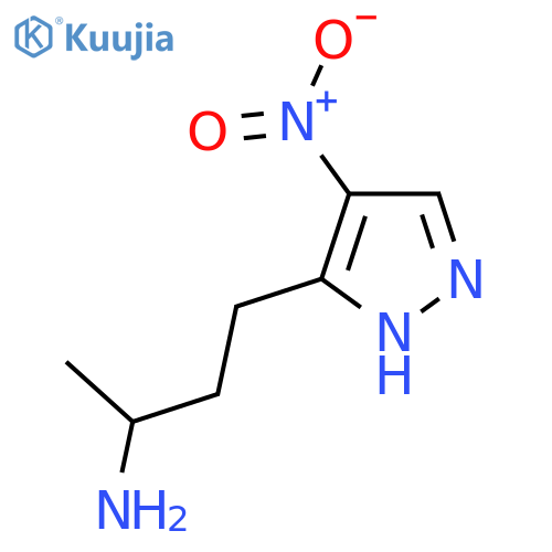 4-(4-nitro-1H-pyrazol-3-yl)butan-2-amine structure