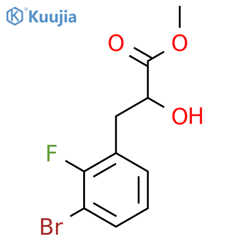 methyl 3-(3-bromo-2-fluorophenyl)-2-hydroxypropanoate structure