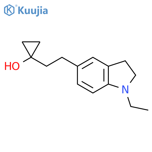 1-2-(1-ethyl-2,3-dihydro-1H-indol-5-yl)ethylcyclopropan-1-ol structure