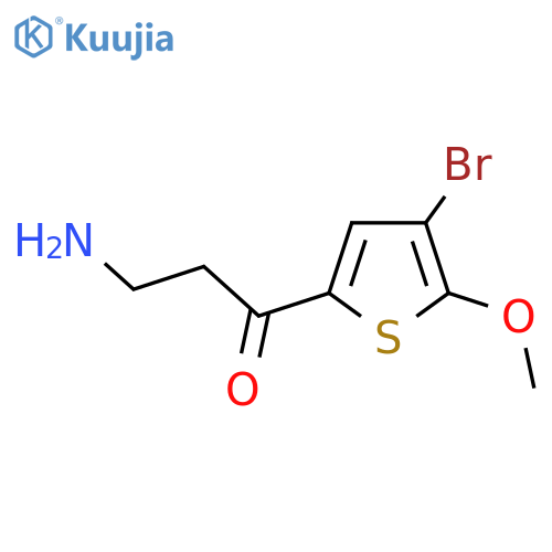 3-amino-1-(4-bromo-5-methoxythiophen-2-yl)propan-1-one structure