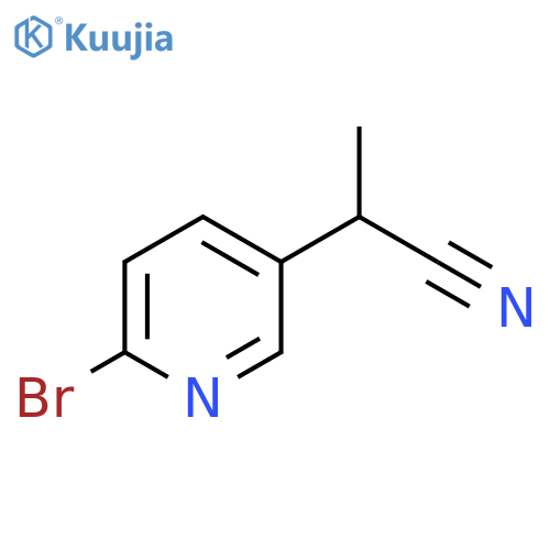 2-(6-bromopyridin-3-yl)propanenitrile structure