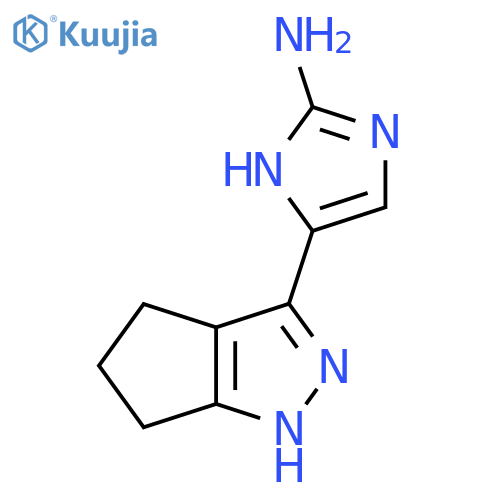 5-{1H,4H,5H,6H-cyclopentacpyrazol-3-yl}-1H-imidazol-2-amine structure