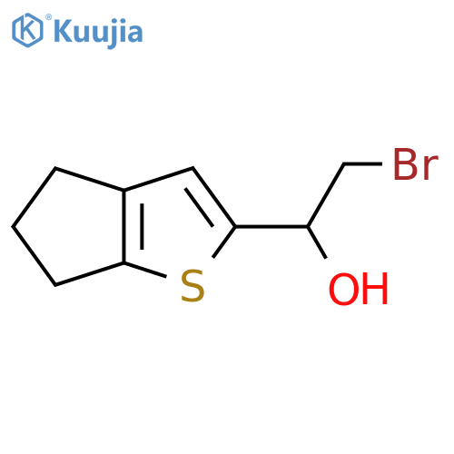 2-bromo-1-{4H,5H,6H-cyclopentabthiophen-2-yl}ethan-1-ol structure