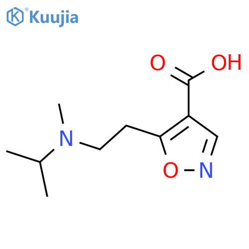 5-{2-methyl(propan-2-yl)aminoethyl}-1,2-oxazole-4-carboxylic acid structure