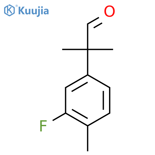 2-(3-fluoro-4-methylphenyl)-2-methylpropanal structure