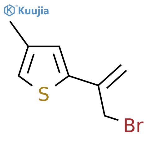 2-(3-bromoprop-1-en-2-yl)-4-methylthiophene structure