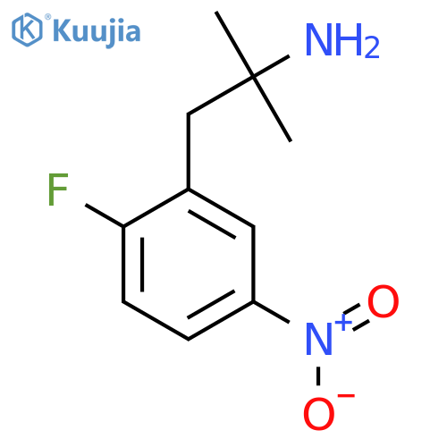 1-(2-fluoro-5-nitrophenyl)-2-methylpropan-2-amine structure
