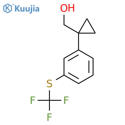 (1-{3-(trifluoromethyl)sulfanylphenyl}cyclopropyl)methanol structure