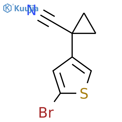1-(5-bromothiophen-3-yl)cyclopropane-1-carbonitrile structure