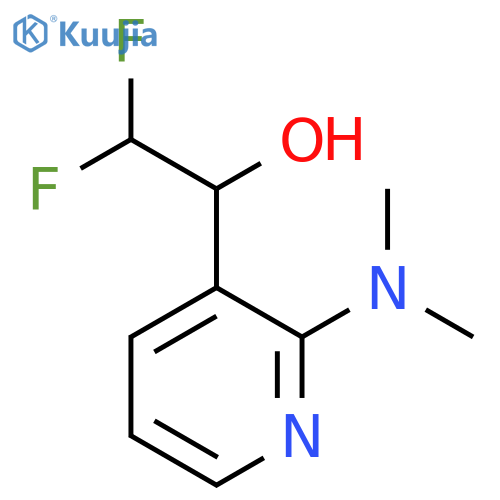 1-2-(dimethylamino)pyridin-3-yl-2,2-difluoroethan-1-ol structure