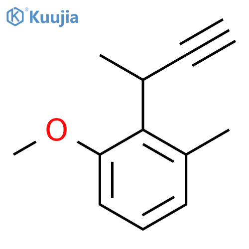 2-(but-3-yn-2-yl)-1-methoxy-3-methylbenzene structure