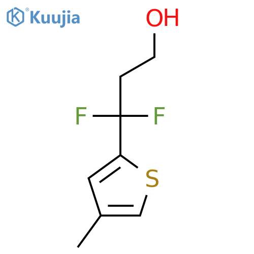 3,3-difluoro-3-(4-methylthiophen-2-yl)propan-1-ol structure