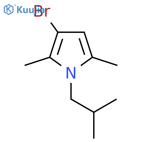 3-bromo-2,5-dimethyl-1-(2-methylpropyl)-1H-pyrrole structure