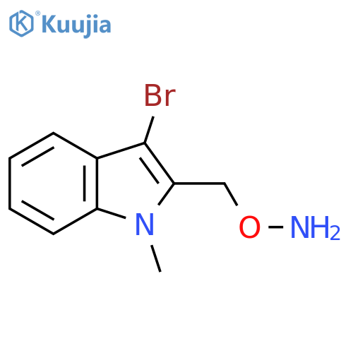 O-(3-bromo-1-methyl-1H-indol-2-yl)methylhydroxylamine structure
