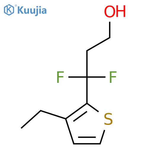 3-(3-ethylthiophen-2-yl)-3,3-difluoropropan-1-ol structure