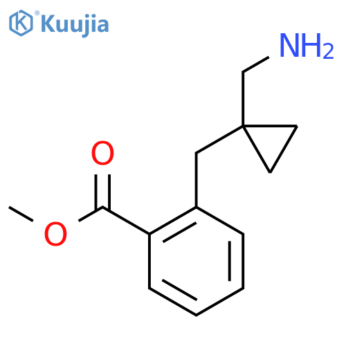 methyl 2-{1-(aminomethyl)cyclopropylmethyl}benzoate structure