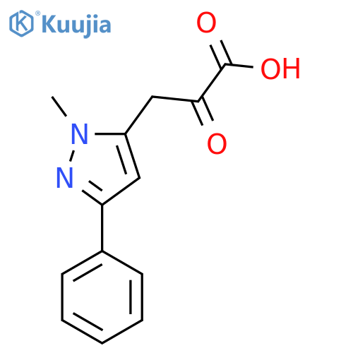 3-(1-methyl-3-phenyl-1H-pyrazol-5-yl)-2-oxopropanoic acid structure