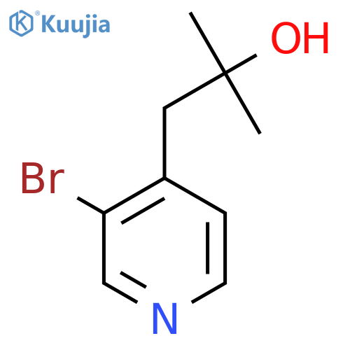 1-(3-bromopyridin-4-yl)-2-methylpropan-2-ol structure