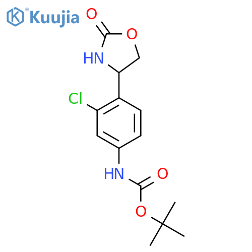 tert-butyl N-3-chloro-4-(2-oxo-1,3-oxazolidin-4-yl)phenylcarbamate structure