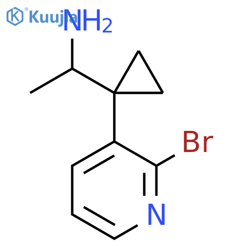 1-1-(2-bromopyridin-3-yl)cyclopropylethan-1-amine structure