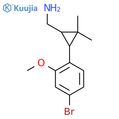 3-(4-bromo-2-methoxyphenyl)-2,2-dimethylcyclopropylmethanamine structure