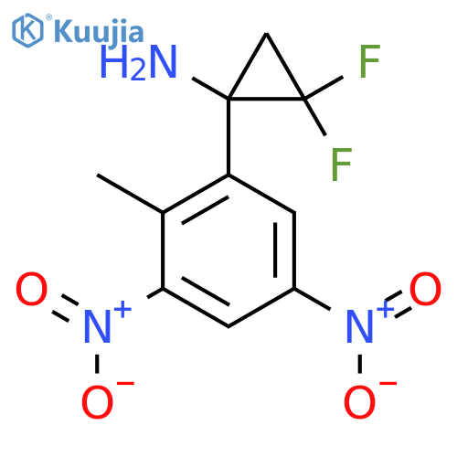 2,2-difluoro-1-(2-methyl-3,5-dinitrophenyl)cyclopropan-1-amine structure