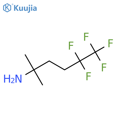 5,5,6,6,6-pentafluoro-2-methylhexan-2-amine structure