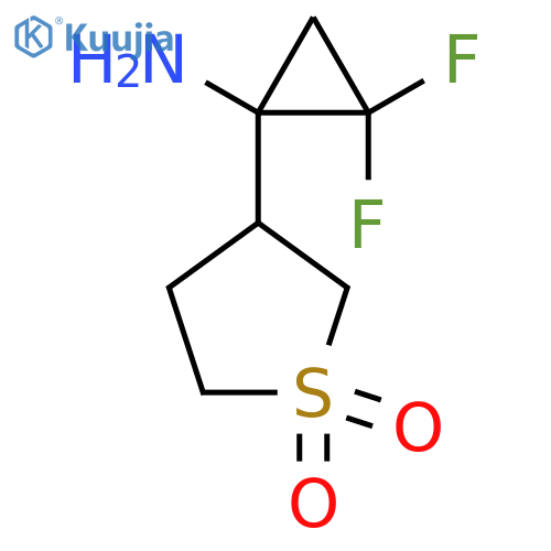 3-(1-amino-2,2-difluorocyclopropyl)-1lambda6-thiolane-1,1-dione structure