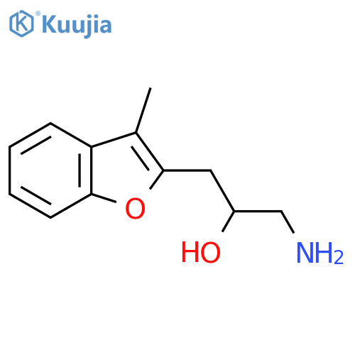 1-amino-3-(3-methyl-1-benzofuran-2-yl)propan-2-ol structure