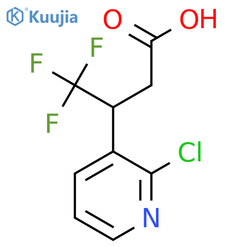 3-(2-chloropyridin-3-yl)-4,4,4-trifluorobutanoic acid structure