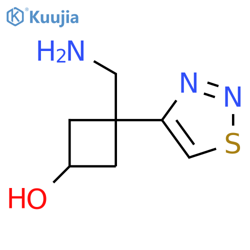3-(aminomethyl)-3-(1,2,3-thiadiazol-4-yl)cyclobutan-1-ol structure