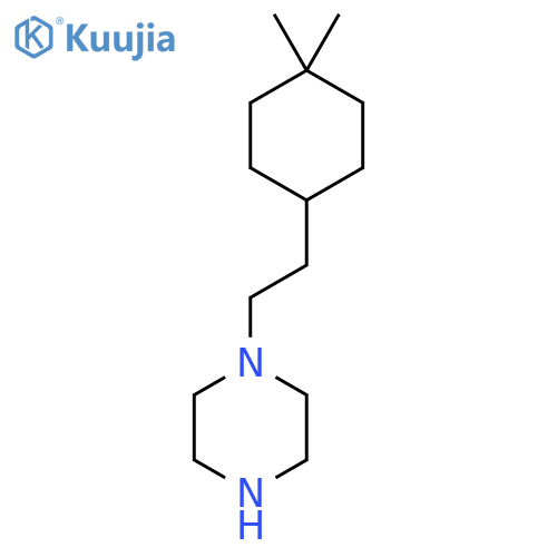 1-2-(4,4-dimethylcyclohexyl)ethylpiperazine structure