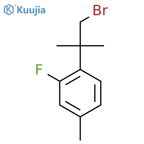 1-(1-bromo-2-methylpropan-2-yl)-2-fluoro-4-methylbenzene structure