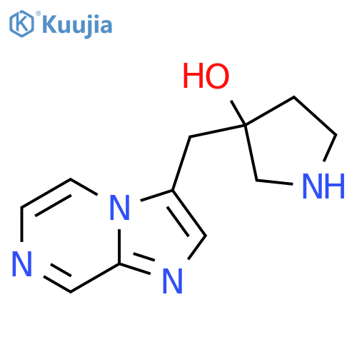 3-({imidazo1,2-apyrazin-3-yl}methyl)pyrrolidin-3-ol structure