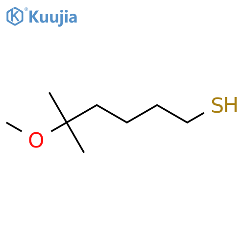 5-methoxy-5-methylhexane-1-thiol structure